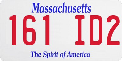 MA license plate 161ID2