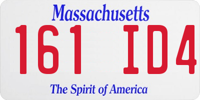 MA license plate 161ID4
