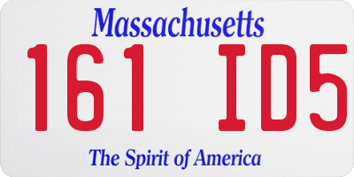 MA license plate 161ID5