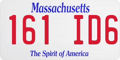 MA license plate 161ID6