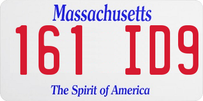 MA license plate 161ID9