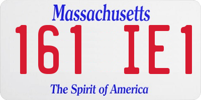 MA license plate 161IE1