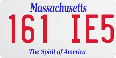 MA license plate 161IE5