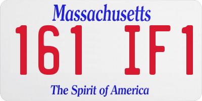 MA license plate 161IF1