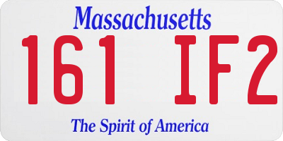 MA license plate 161IF2