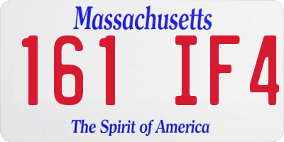 MA license plate 161IF4