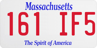MA license plate 161IF5