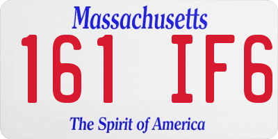 MA license plate 161IF6