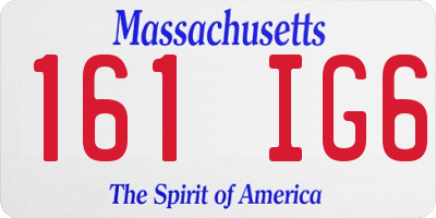 MA license plate 161IG6
