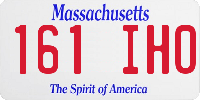 MA license plate 161IH0