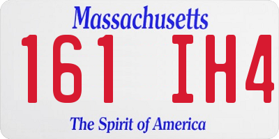 MA license plate 161IH4