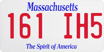 MA license plate 161IH5