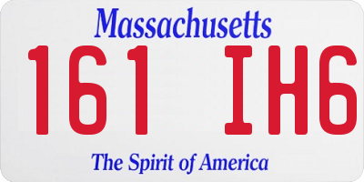MA license plate 161IH6