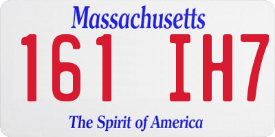MA license plate 161IH7