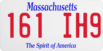 MA license plate 161IH9