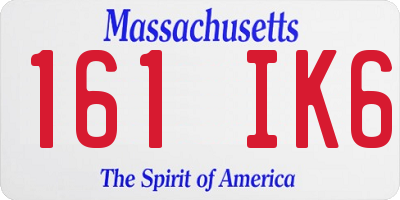MA license plate 161IK6