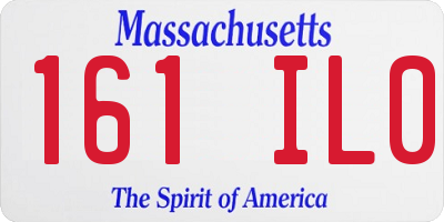 MA license plate 161IL0