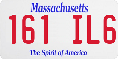 MA license plate 161IL6