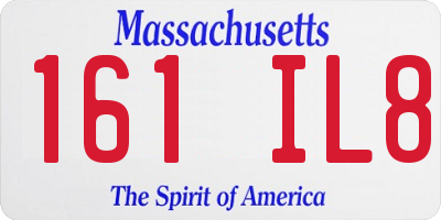 MA license plate 161IL8