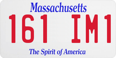 MA license plate 161IM1