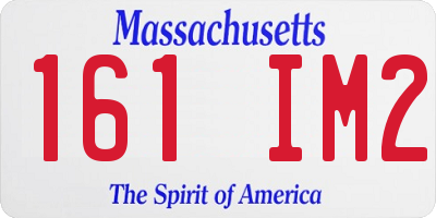 MA license plate 161IM2