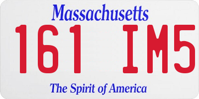 MA license plate 161IM5