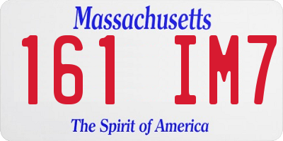 MA license plate 161IM7