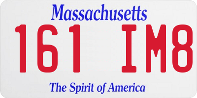 MA license plate 161IM8
