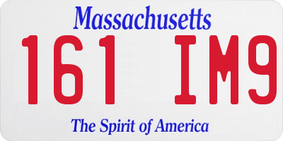 MA license plate 161IM9