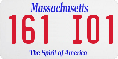 MA license plate 161IO1
