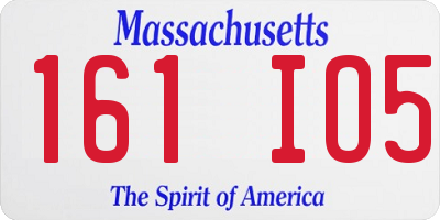 MA license plate 161IO5