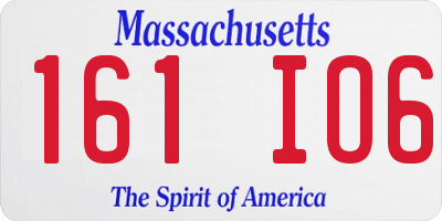 MA license plate 161IO6