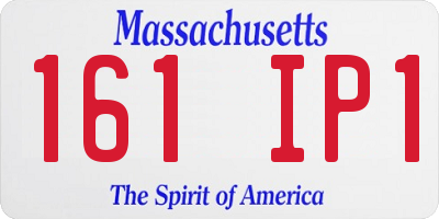 MA license plate 161IP1