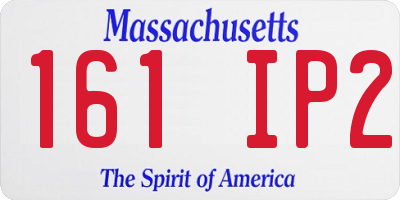 MA license plate 161IP2