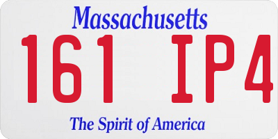 MA license plate 161IP4