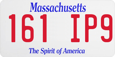 MA license plate 161IP9