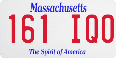 MA license plate 161IQ0