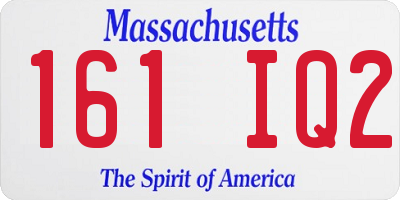 MA license plate 161IQ2