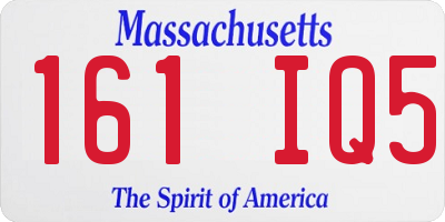 MA license plate 161IQ5