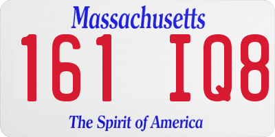 MA license plate 161IQ8