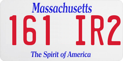 MA license plate 161IR2