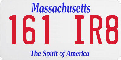 MA license plate 161IR8