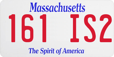 MA license plate 161IS2