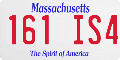 MA license plate 161IS4