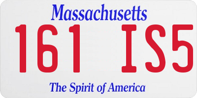 MA license plate 161IS5