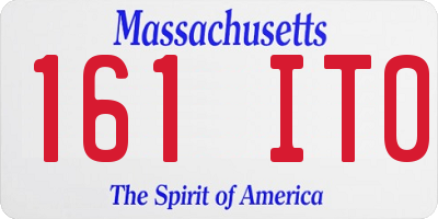 MA license plate 161IT0
