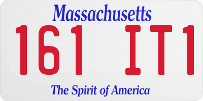 MA license plate 161IT1