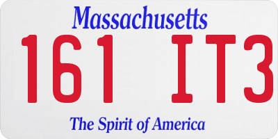 MA license plate 161IT3