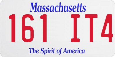 MA license plate 161IT4