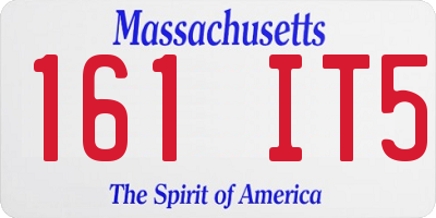 MA license plate 161IT5